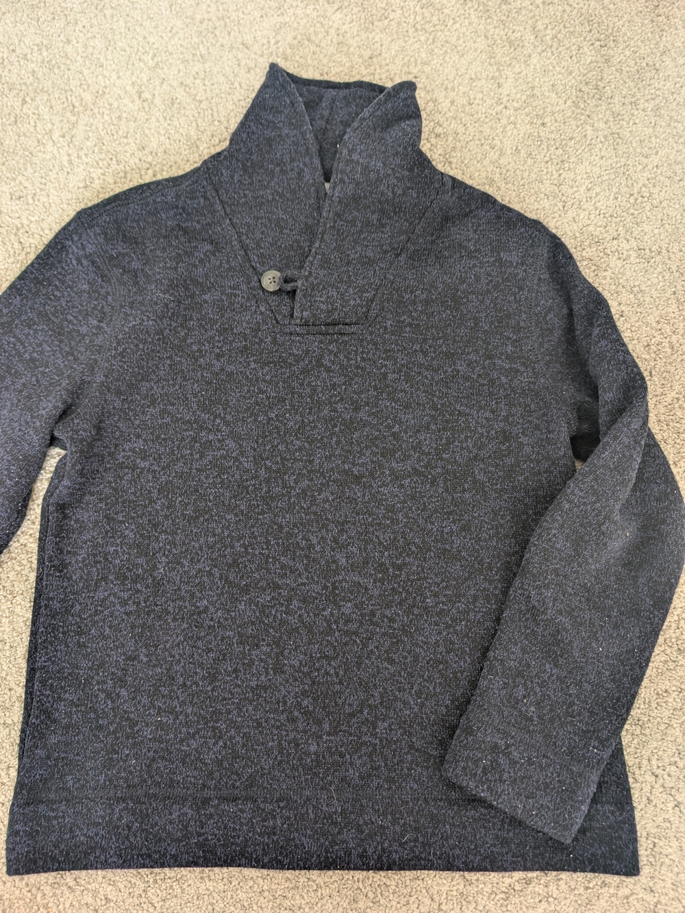 Old Navy Boys Dark Heather Gray Shawl Collar Sweater